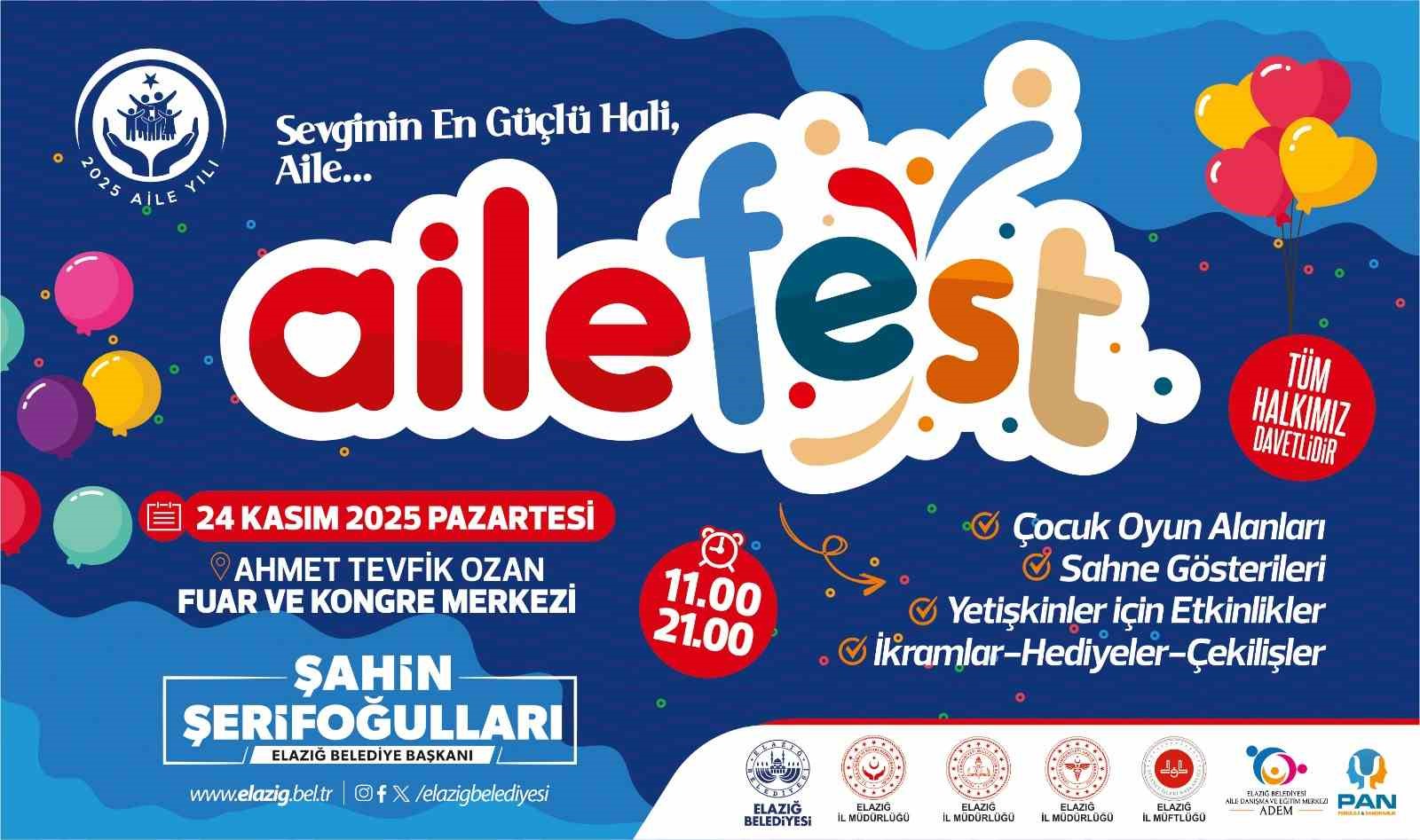 Elazığ’da ‘Aile Festivali’ düzenlenecek