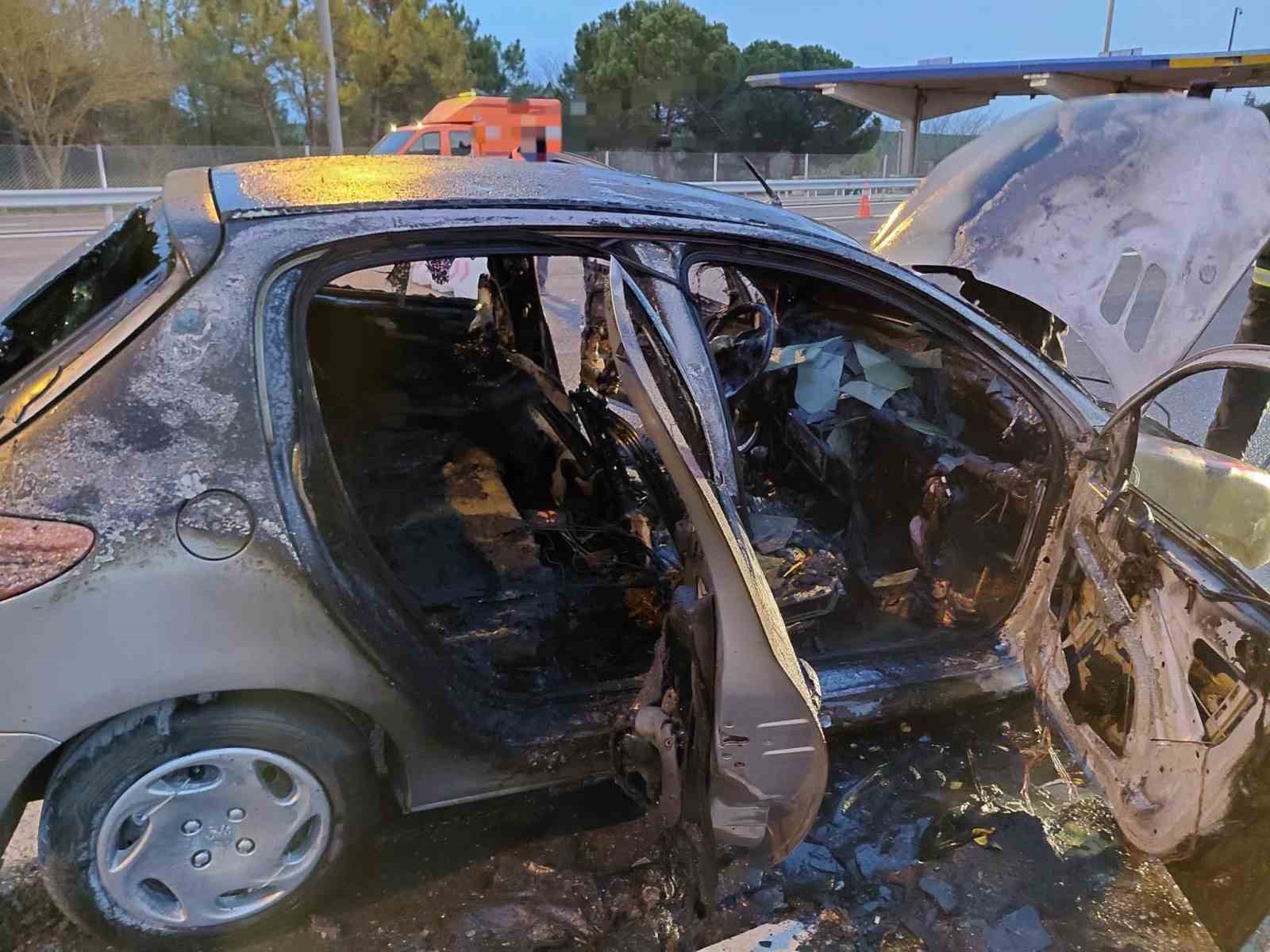 Lüleburgaz’da otomobil yangını