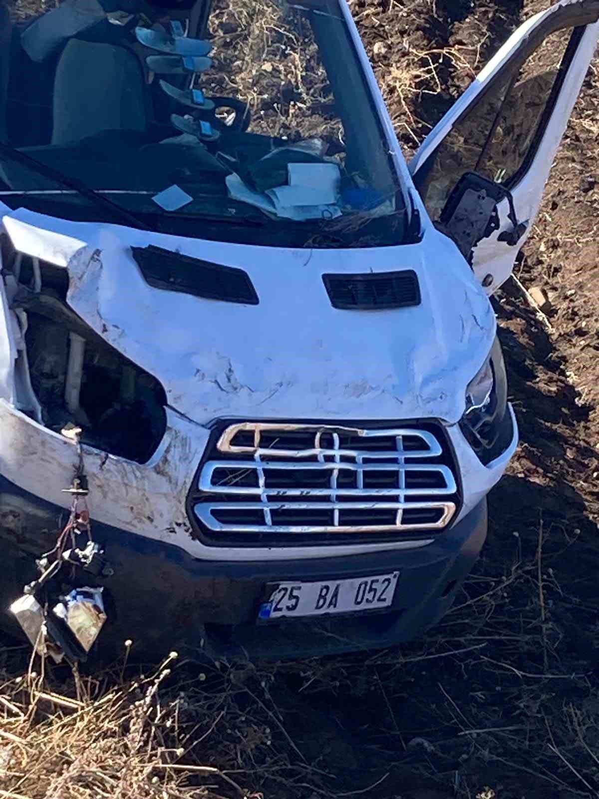 Aşkale&rsquo;de trafik kazası: 2 yaralı
