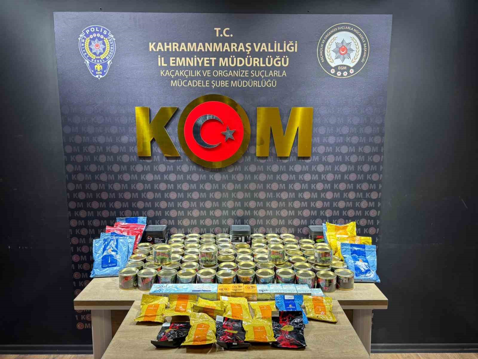 Kahramanmaraş’ta kaçak tütün ve sigara operasyonu: 3 gözaltı