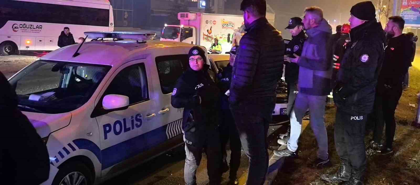 Erzurum’da zincirleme kaza: 6 yaralı