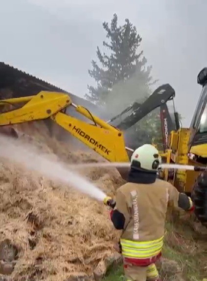 Kahramanmaraş’ta samanlık yangını