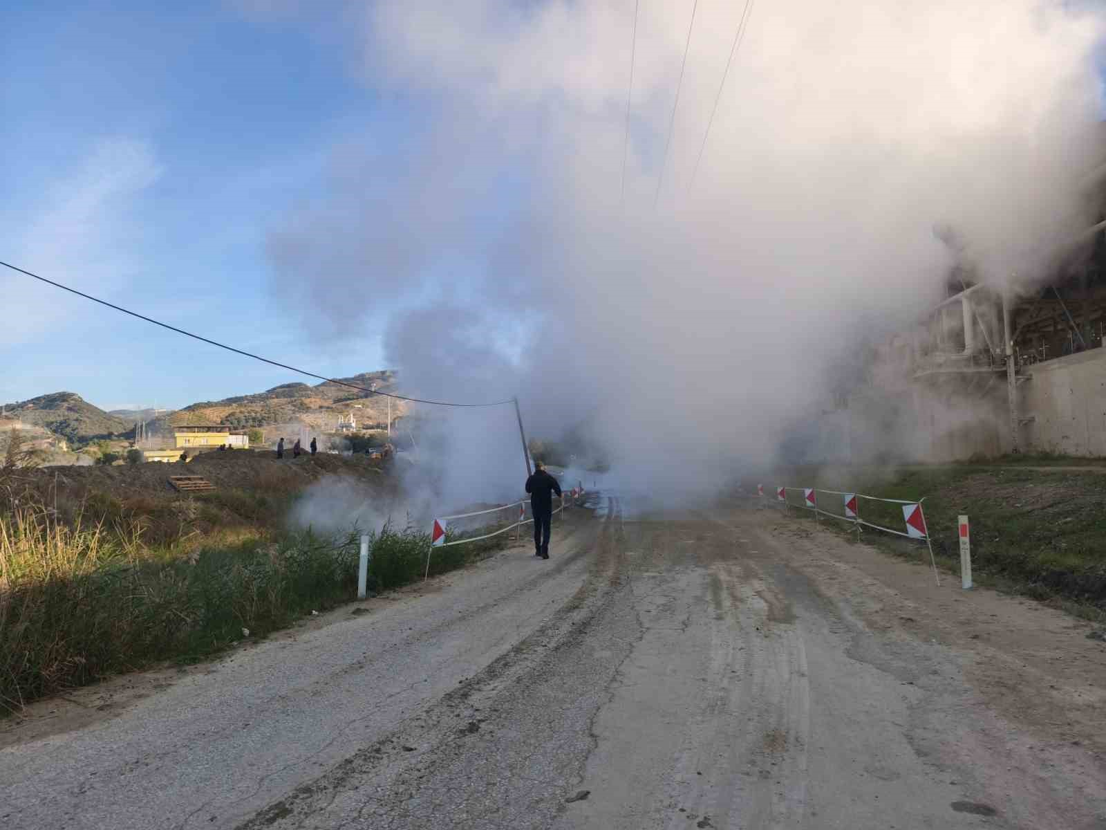 Aydın’da jeotermal iletim hattı patladı
