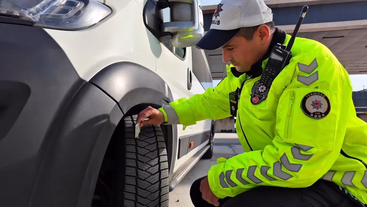 Tekirdağ’da kış lastiği denetimleri