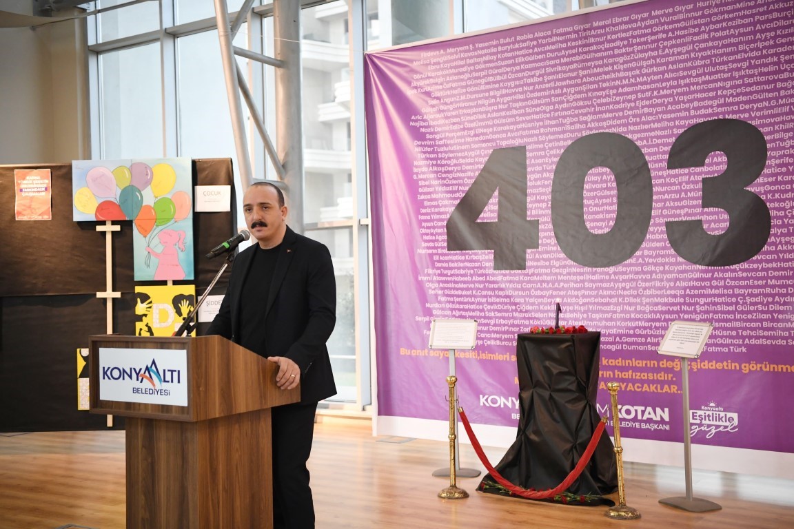 Kotan: "Konyaaltı belediyesi olarak şiddetin her t&uuml;rl&uuml;s&uuml;ne karşıyız"
