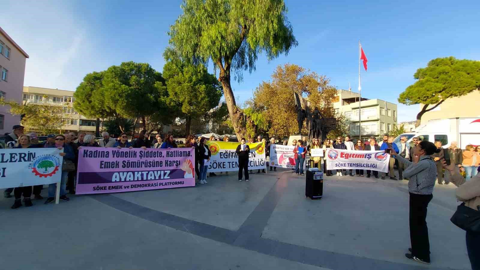 Söke’de Kadına Şiddete Karşı Farkındalık Yürüyüşü düzenlendi