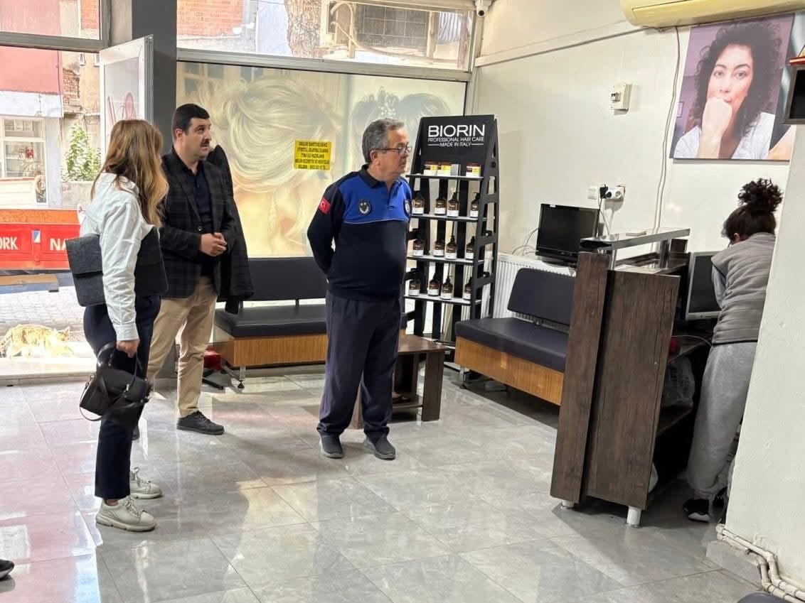 Buharkent’te güzellik salonlarına ortak denetim