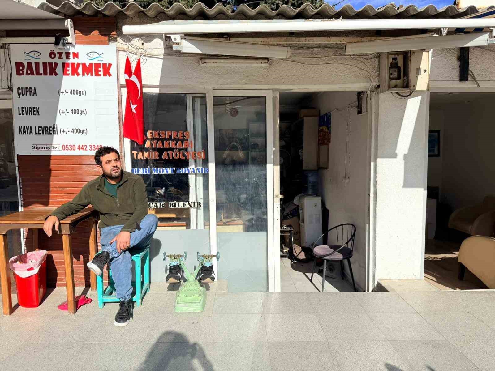 Datça’da 26 yıldır ayakkabı tamirciliği yapıyor
