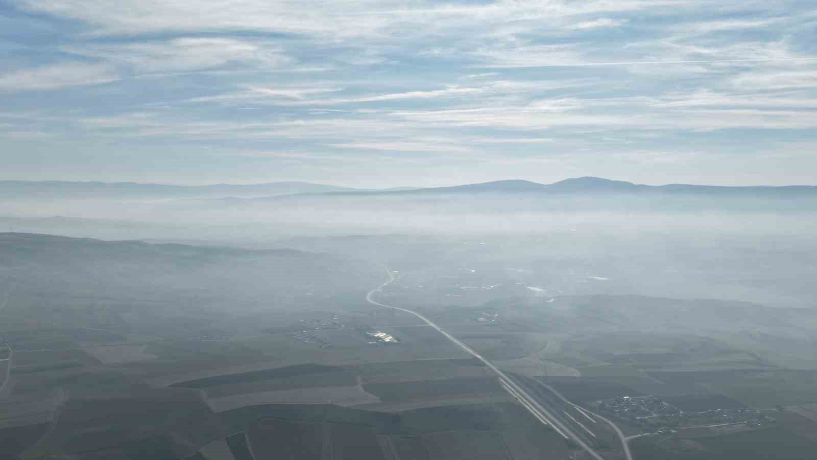 Çorum’da sis etkili oldu