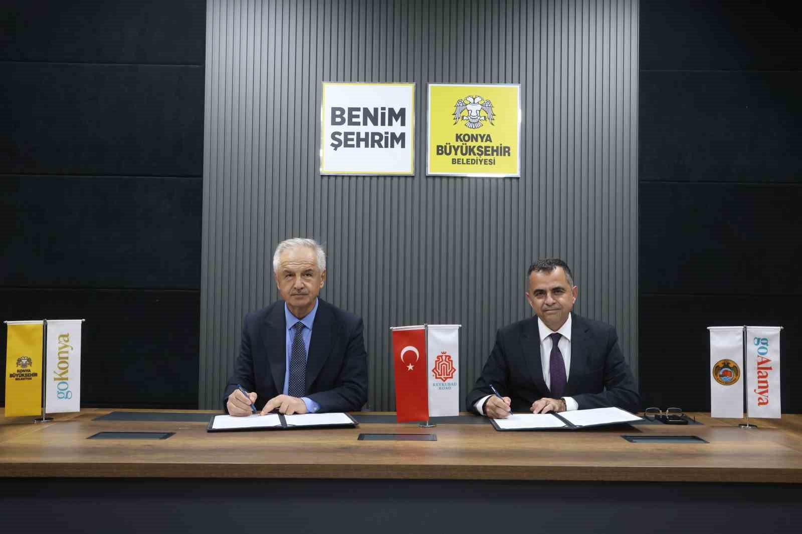 Konya B&uuml;y&uuml;kşehir ve Alanya Belediyesi "Keykubad G&ouml;&ccedil; ve Kervan Yolu Projesi" iş birliği protokol&uuml; imzalandı
