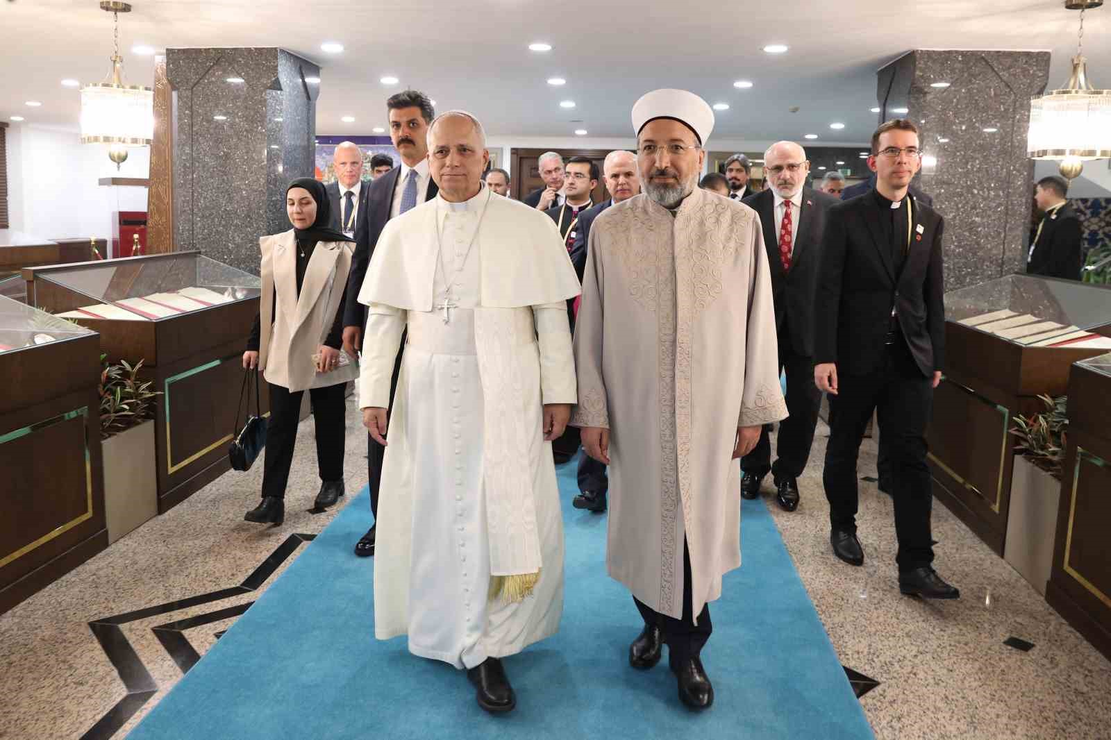 Diyanet İşleri Başkanı Arpaguş, Papa 14. Leo ile görüştü