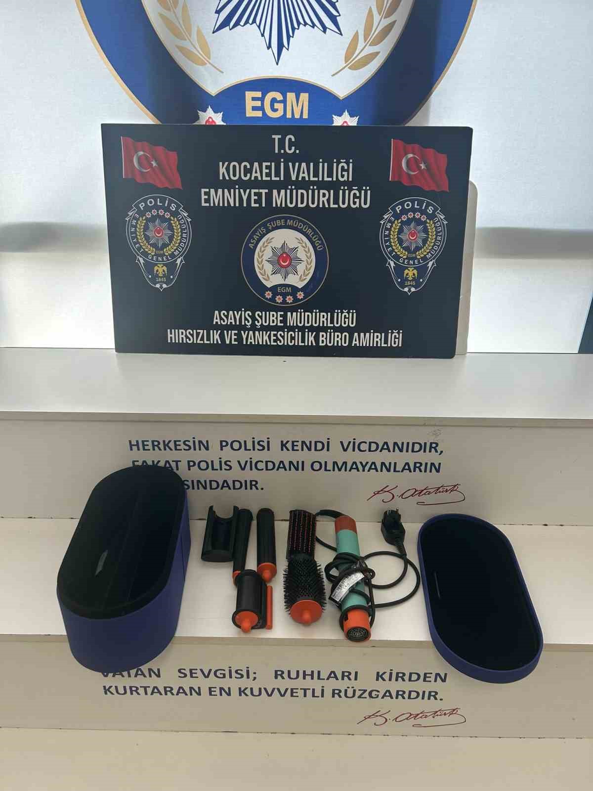 Evden ziynet eşyası ve saç şekillendirici çalan kadın yakalandı
