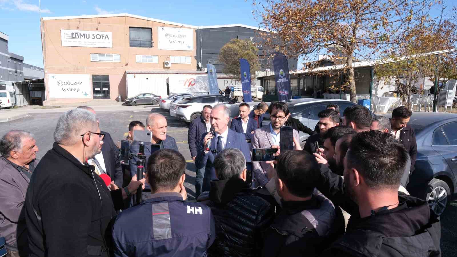 İnegöl sanayi bölgesinde 261 araçlık otopark hizmete girdi
