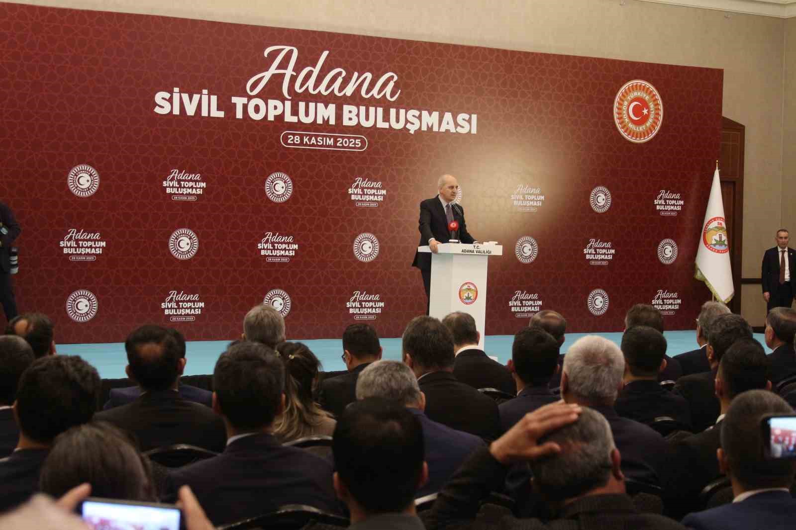 TBMM Başkanı Kurtulmuş, Adana&rsquo;da sivil toplum kuruluşlarıyla bir araya geldi
