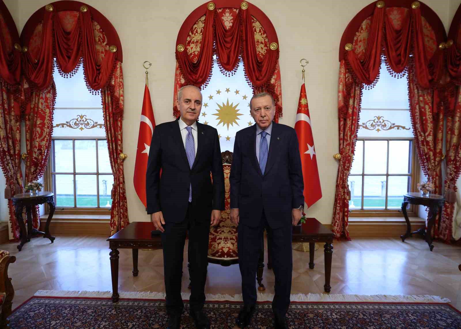 Cumhurbaşkanı Erdoğan, TBMM Başkanı Numan Kurtulmuş&rsquo;u kabul etti
