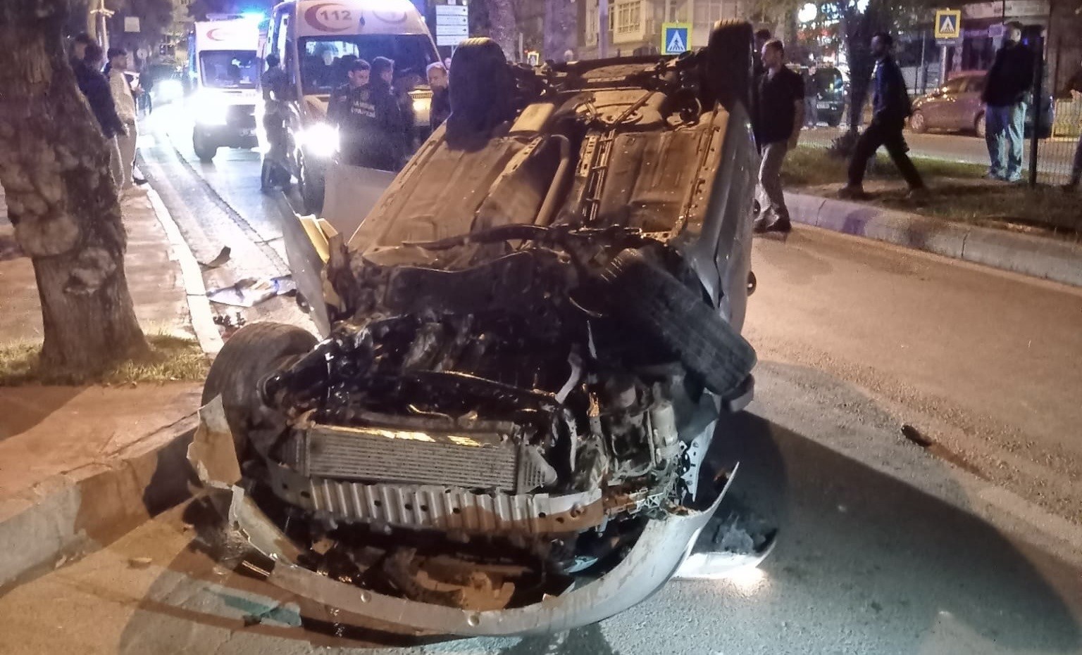 Samsun’da otomobil takla attı: 1 yaralı