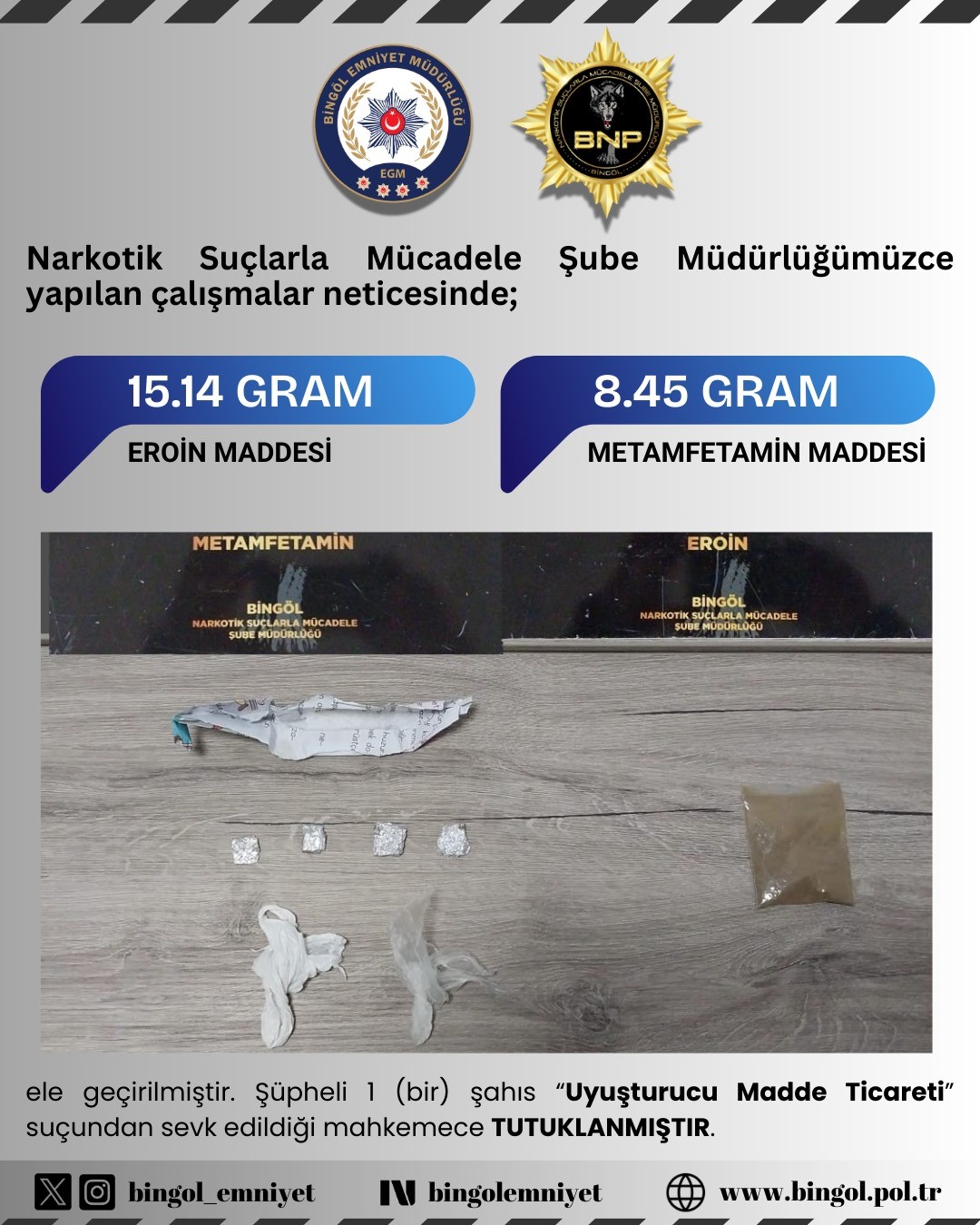 Bingöl’de uyuşturucu operasyonu