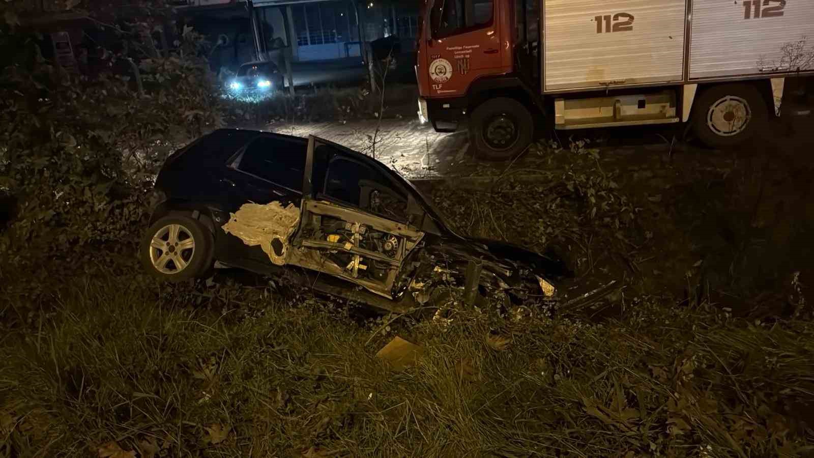 Zonguldak&rsquo;ta otomobil şarampole u&ccedil;tu: 2 yaralı
