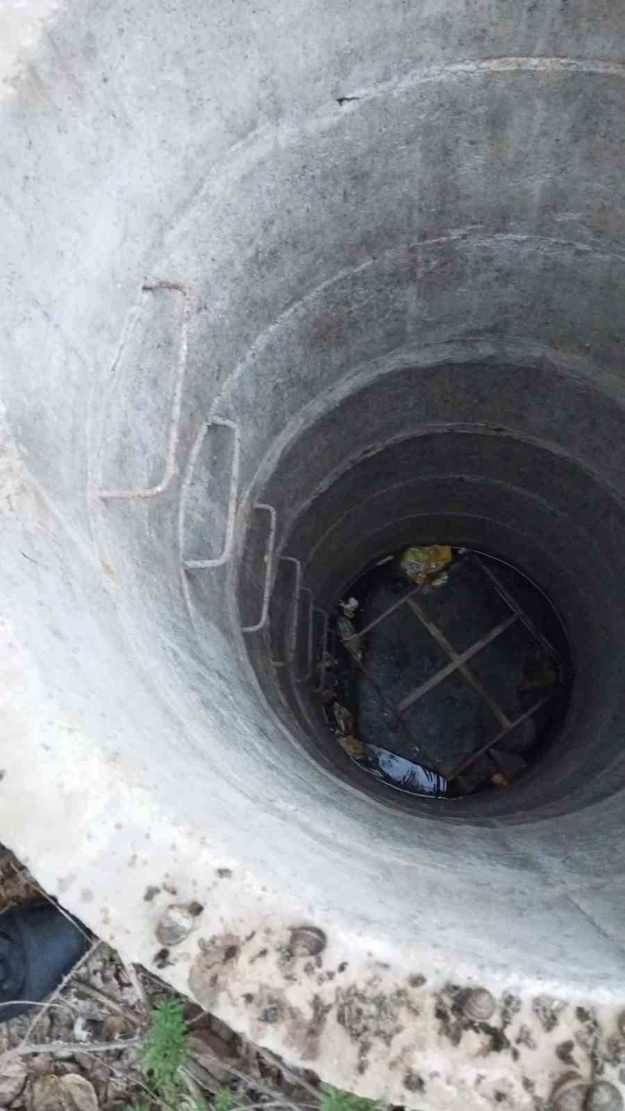 Su kuyusunda mahsur kalan yavru kedi, kurtarılarak annesine teslim edildi
