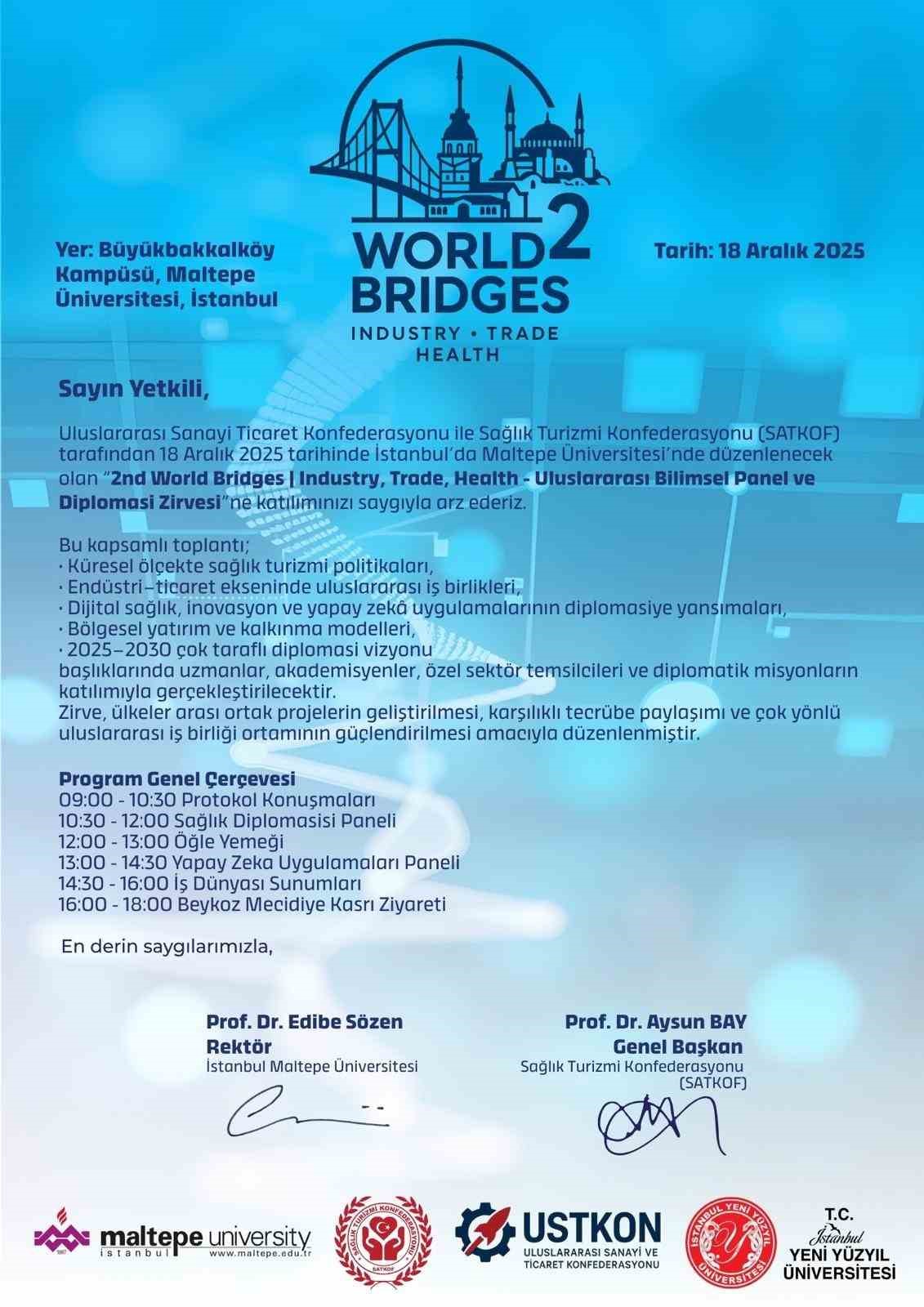 İstanbul’da "2nd World Bridges Zirvesi" başladı
