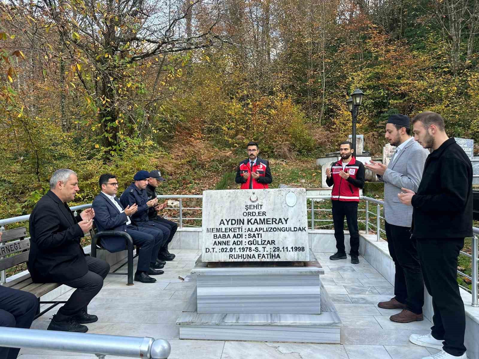 Şehit Aydın Kameray, vefatının yıl d&ouml;n&uuml;m&uuml;nde Alaplı&rsquo;da anıldı
