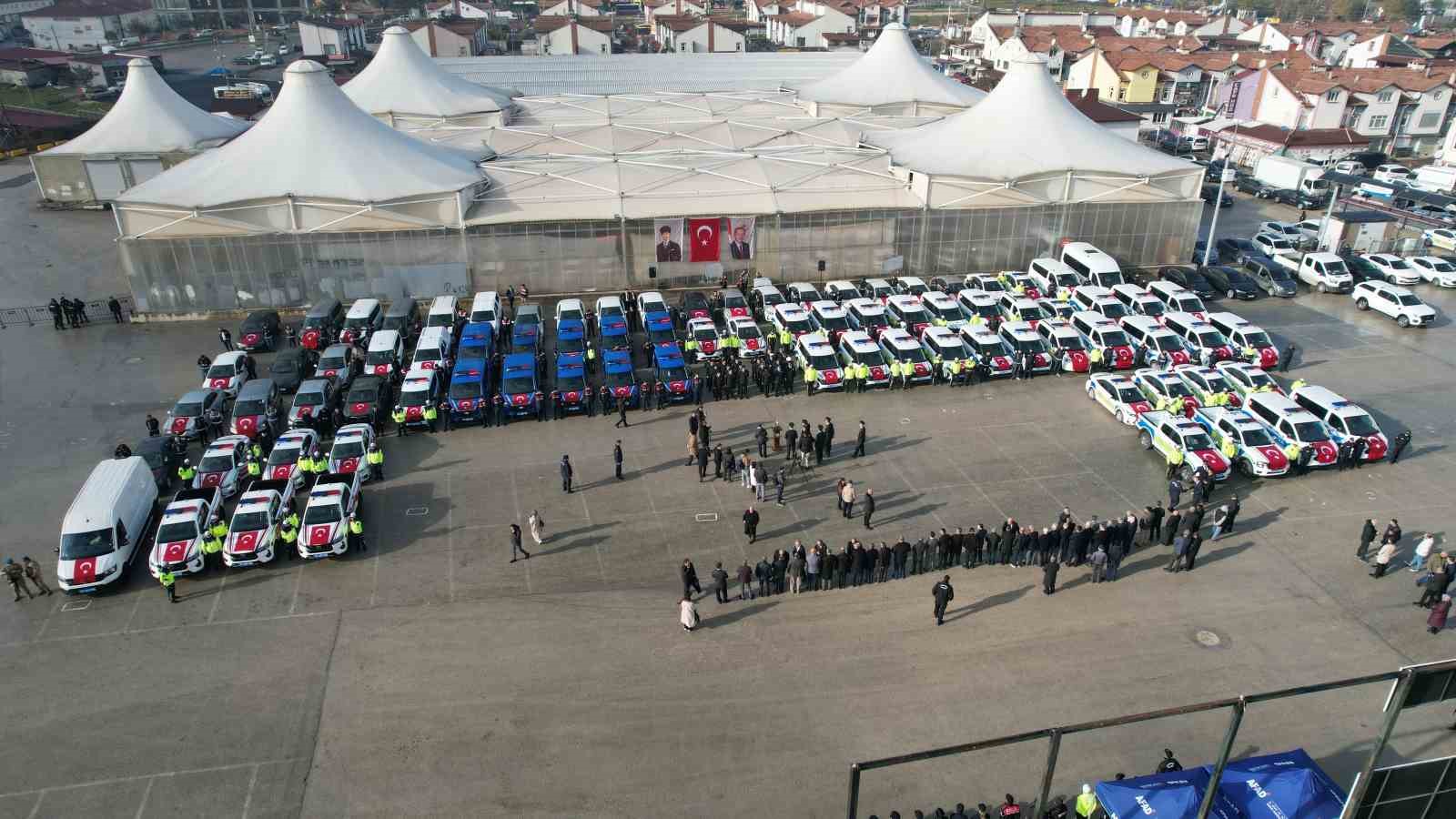 Kastamonu’da 84 araç, törenle emniyet ve jandarmaya tahsis edildi