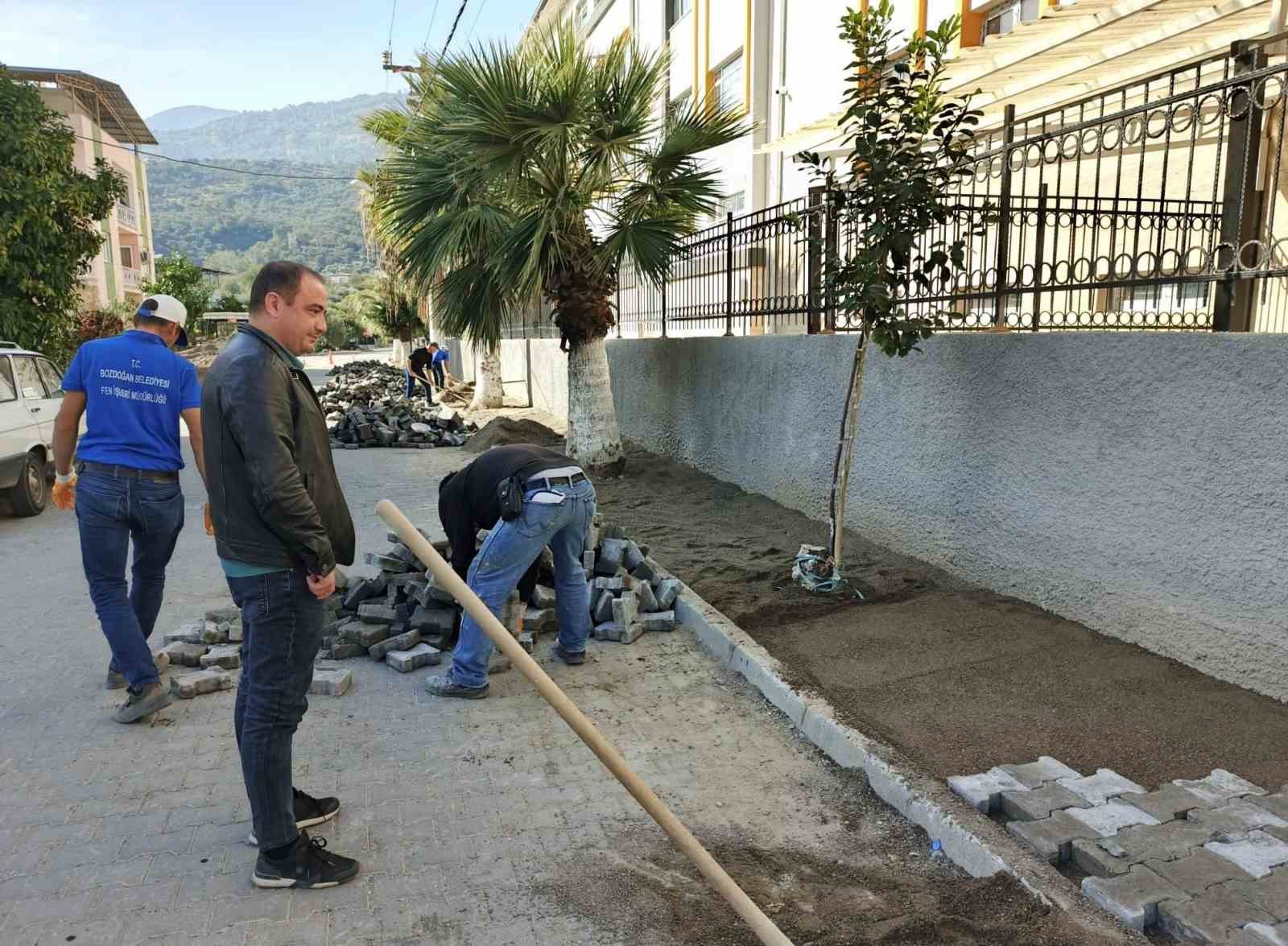 Bozdoğan Belediyesi, okullarda çevre düzenlemelerini sürdürüyor