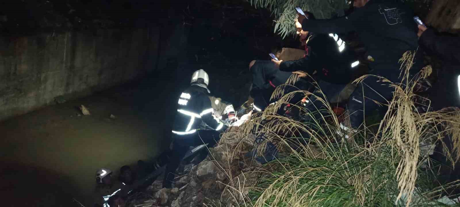 Defne’de su kanalına düşen şahıs yaralandı