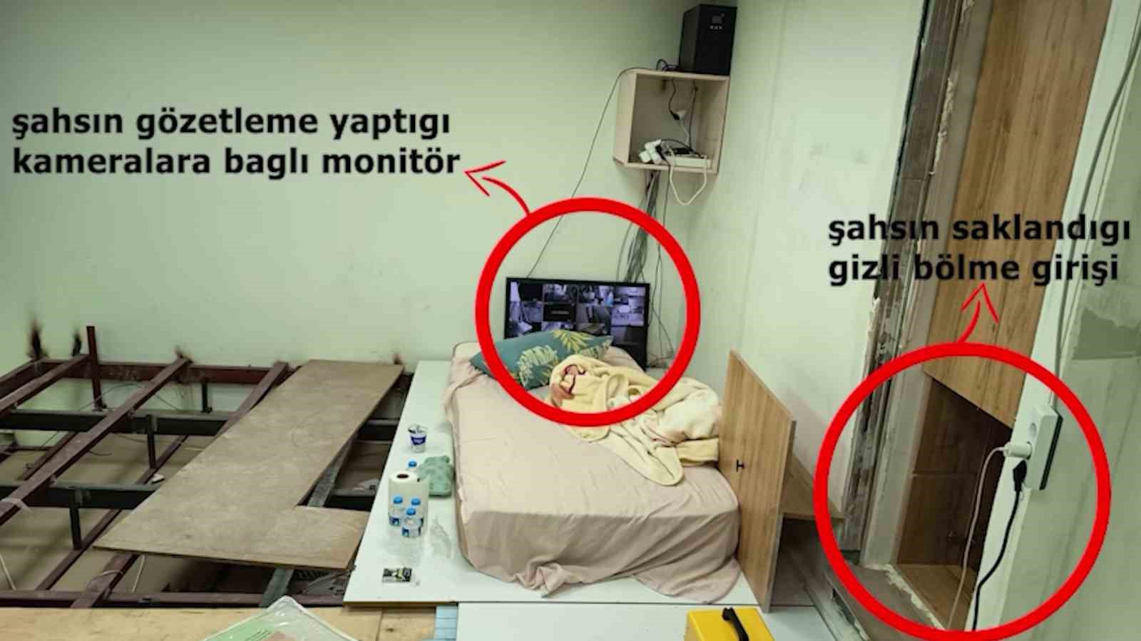 Kendi yaptığı gizli odada saklandı, polisten kaçamadı