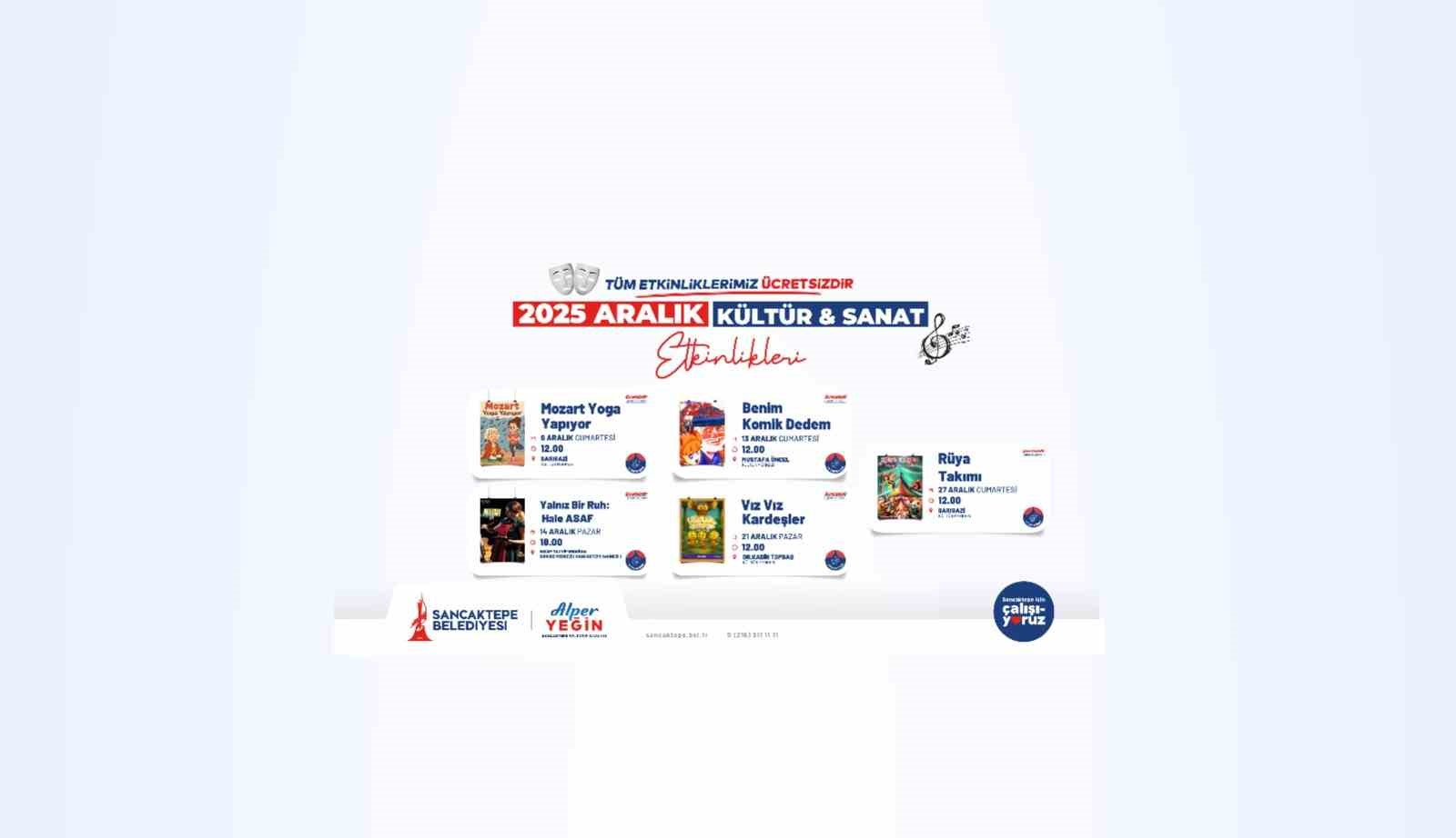 Sancaktepe’de Aralık ayı kültür ve sanatla dolu dolu geçecek