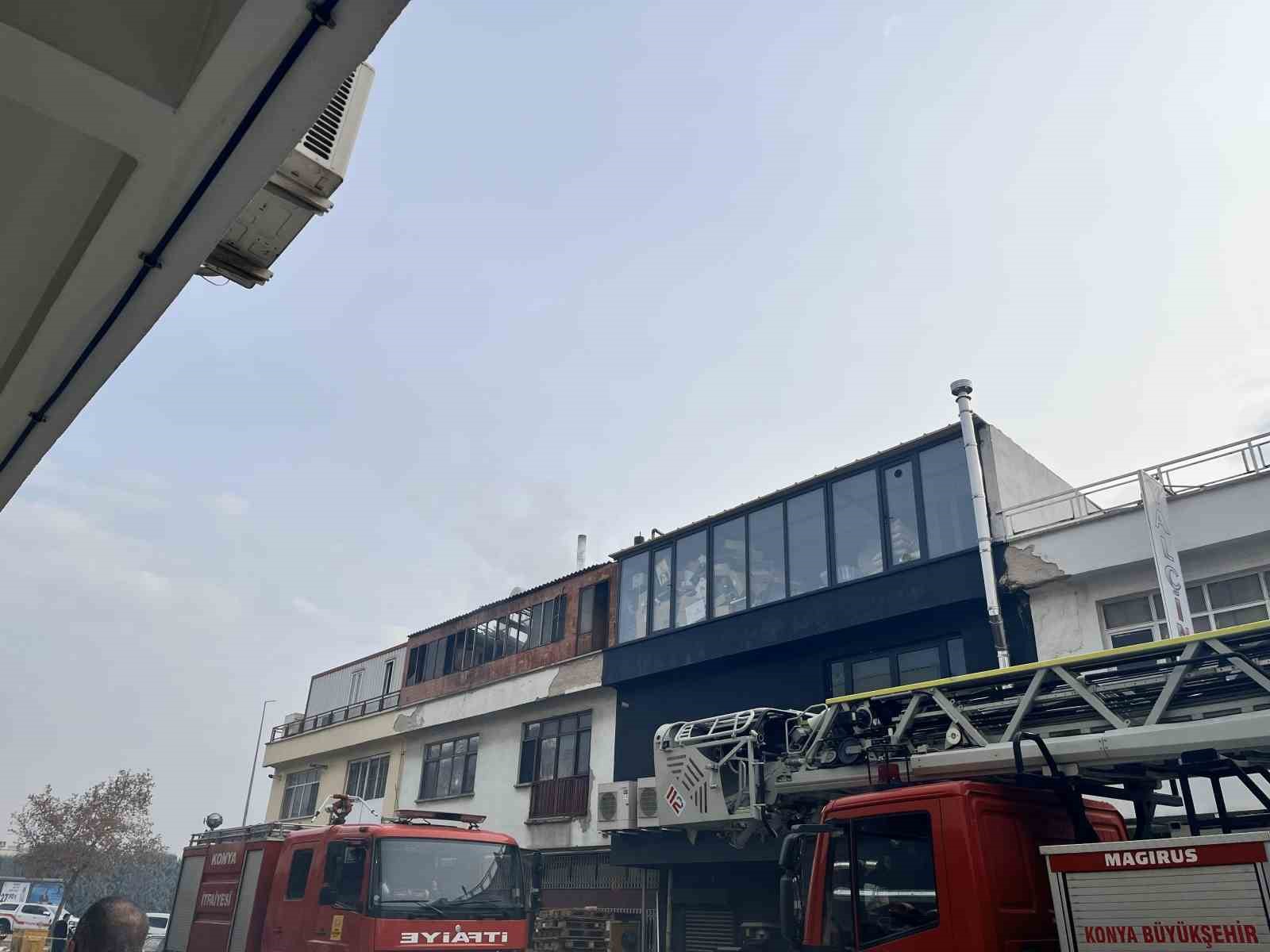 Konya’da şeker imalathanesinin kazan dairesinde yangın paniği