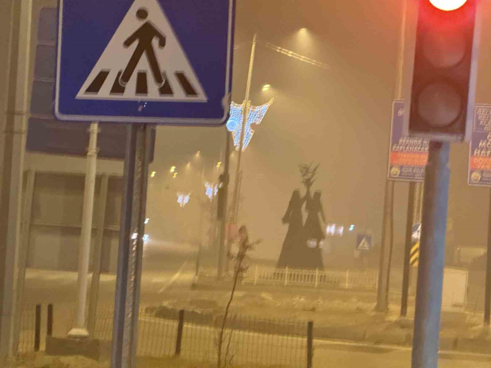 Iğdır’da gece saatlerinde yoğun sis etkili oldu