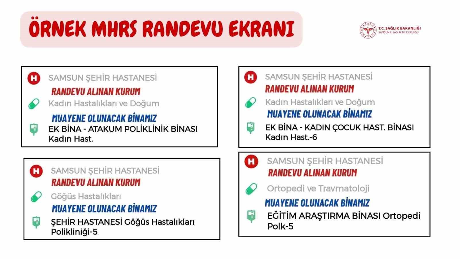 Samsun Şehir Hastanesi randevularında "hizmet binası karışıklığı"na dikkat
