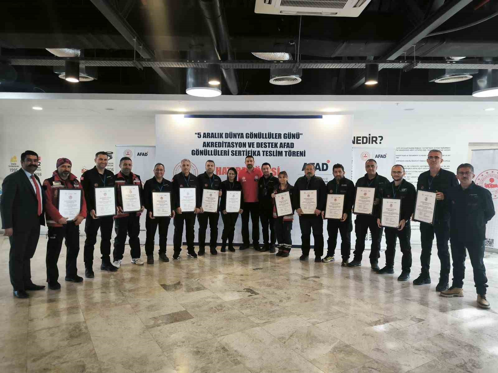 MEM Arama ve Kurtarma ekibi akredite edildi
