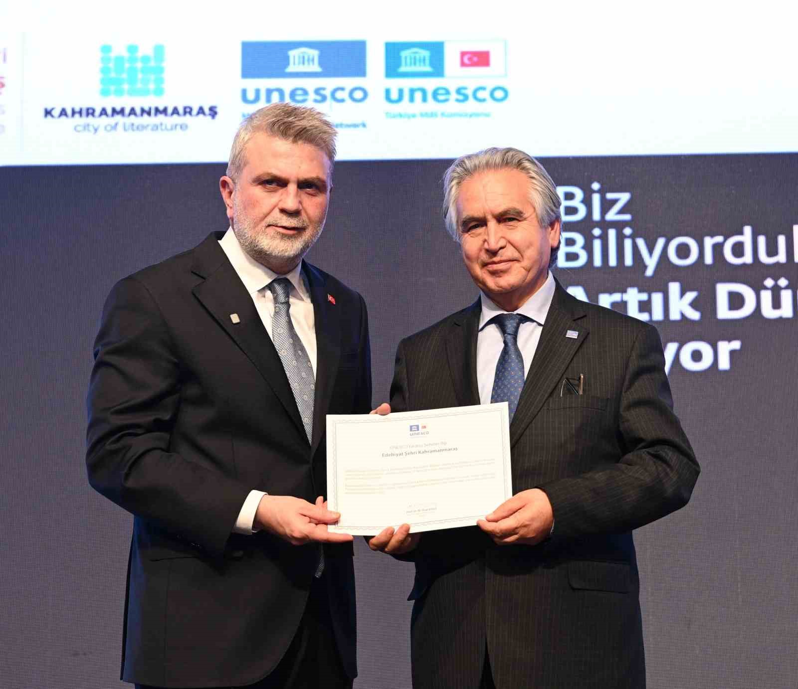 UNESCO Kahramanmaraş’ı edebiyat şehri seçti