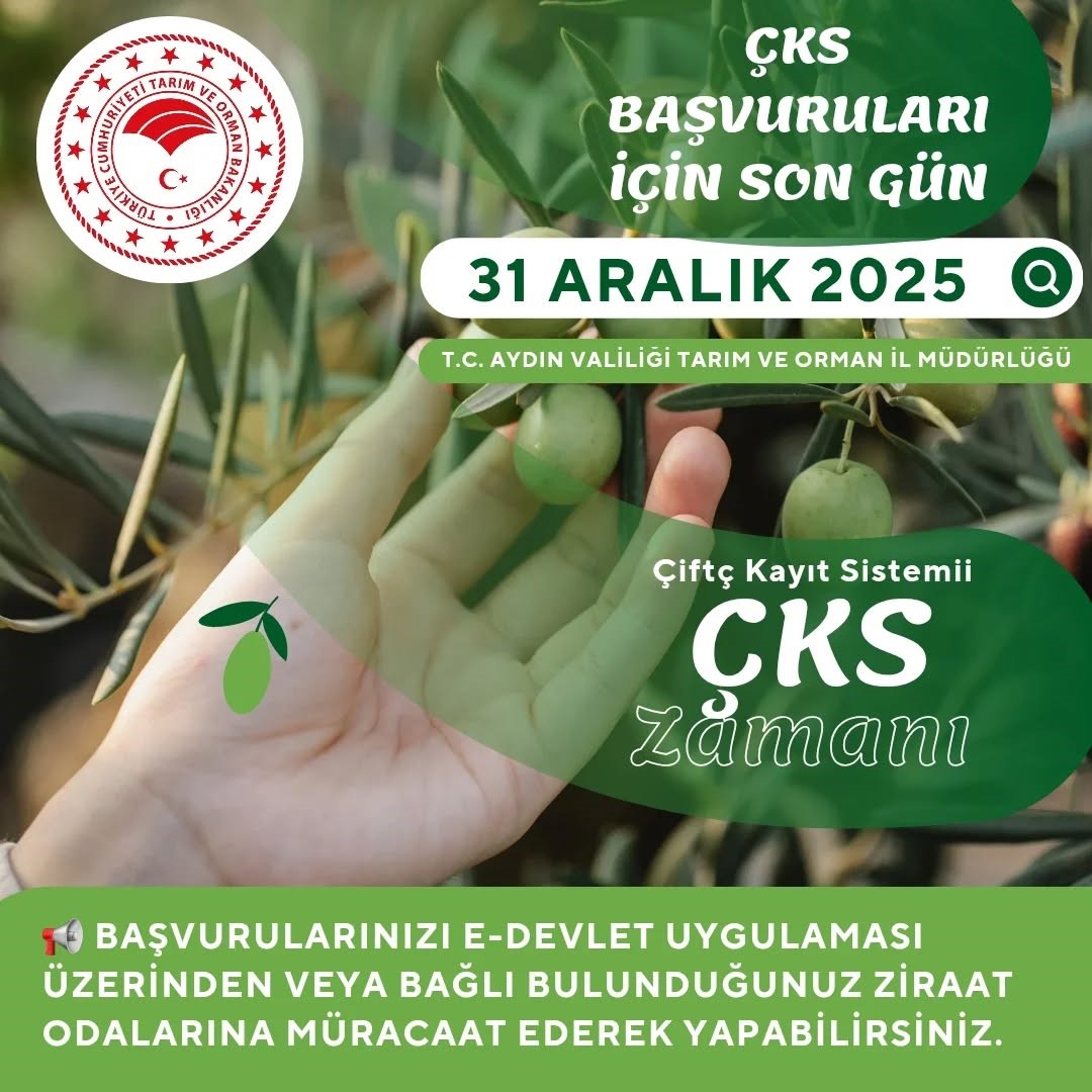 Aydın İl Tarım M&uuml;d&uuml;rl&uuml;ğ&uuml;&rsquo;nden &uuml;reticilere &Ccedil;KS hatırlatması
