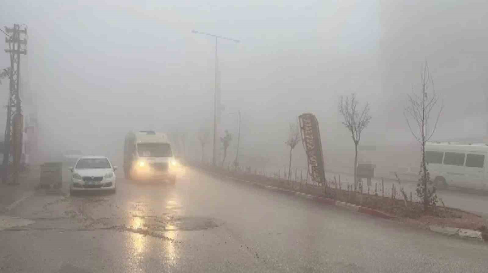 Besni’de yoğun sis etkili oldu