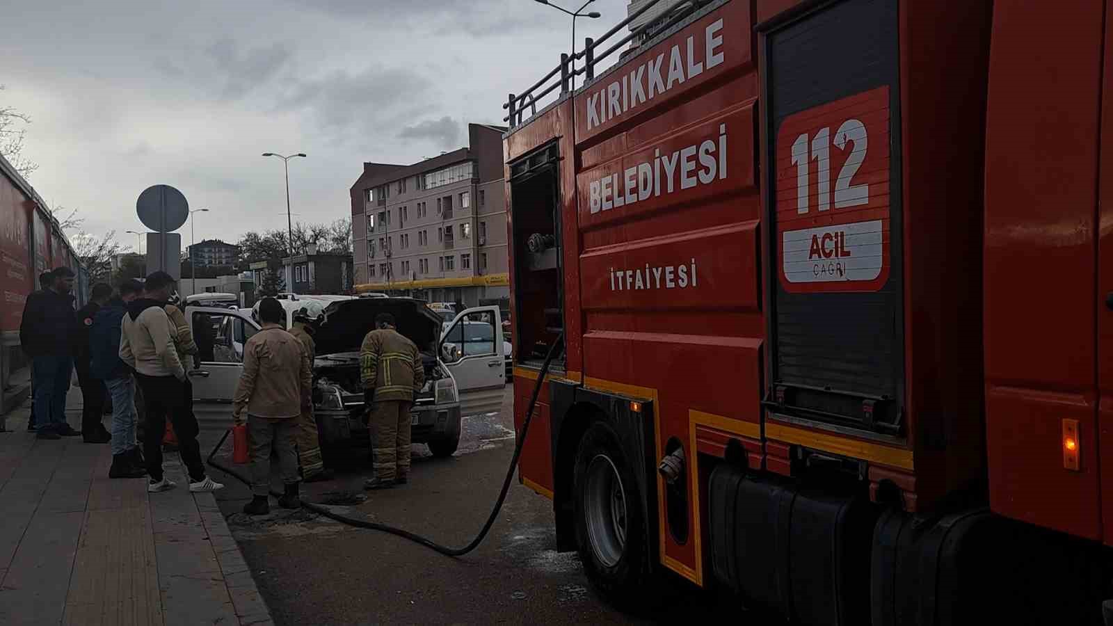 Kırıkkale’de araç yangını