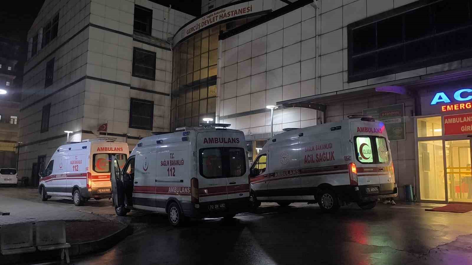 Gercüş’te karbonmonoksit gazından etkilenen 4’ü çocuk 7 kişi hastaneye kaldırıldı