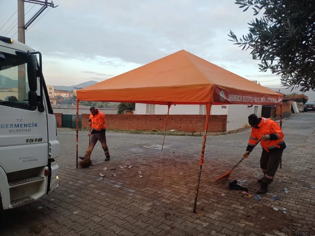Germencik’te temizlik çalışmaları devam ediyor