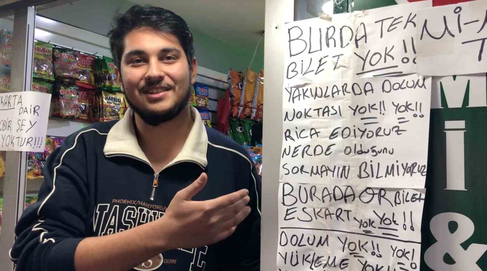 ESKART sorularından bunalan market sahibi, işyerine astığı notla gündem oldu