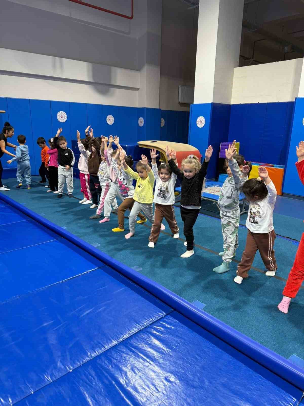 Muğla’da Anasınıfı öğrencileri cimnastikle spora ilk adım dedi
