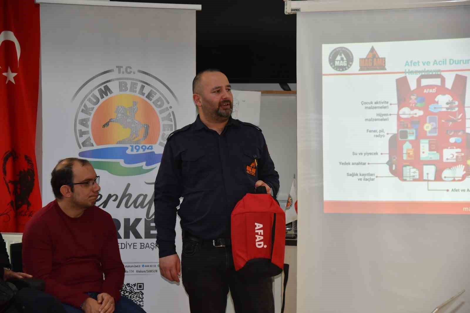 Atakum Belediyesi&rsquo;nden &ouml;zel gereksinimli bireylere y&ouml;nelik afet farkındalık eğitimi
