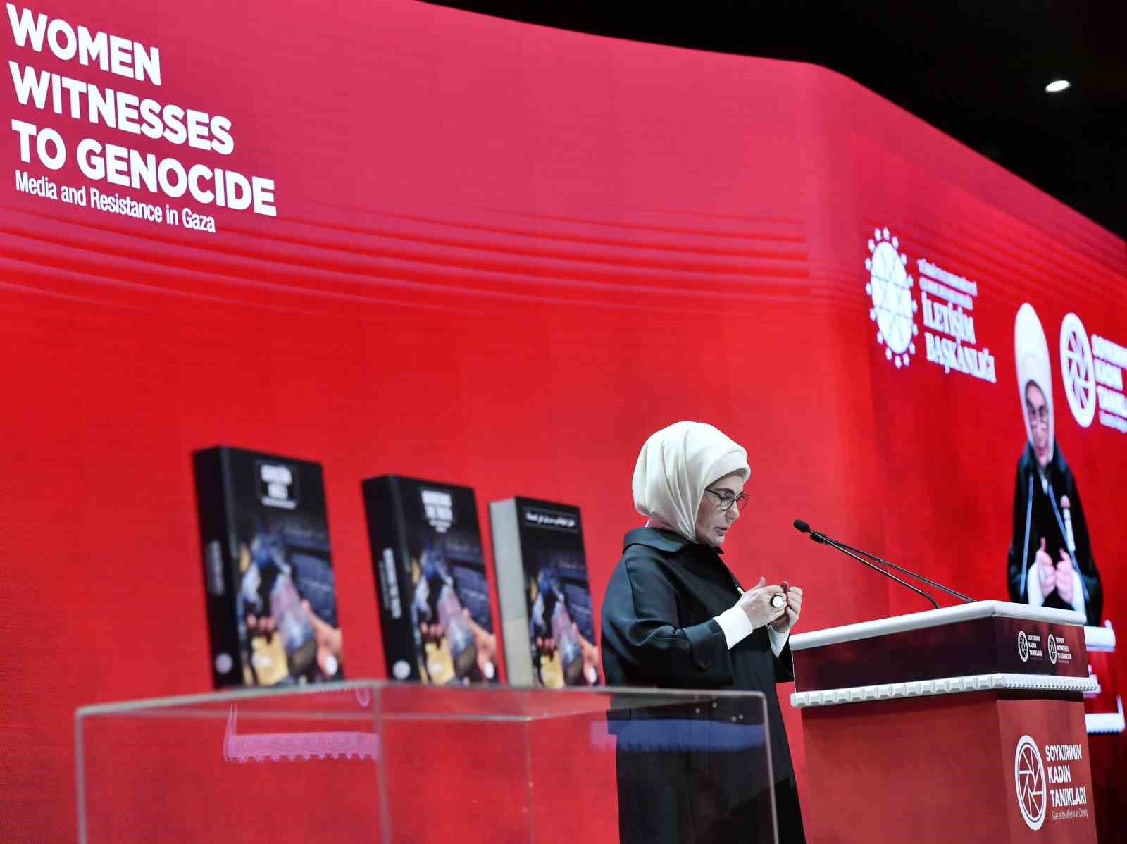 Emine Erdoğan, "Soykırımın Kadın Tanıkları: Gazze’de Medya ve Direniş" programının açılışında konuştu: