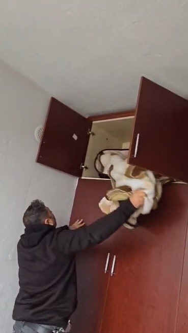 Aranan şahsın yakalandığı yer pes dedirtti