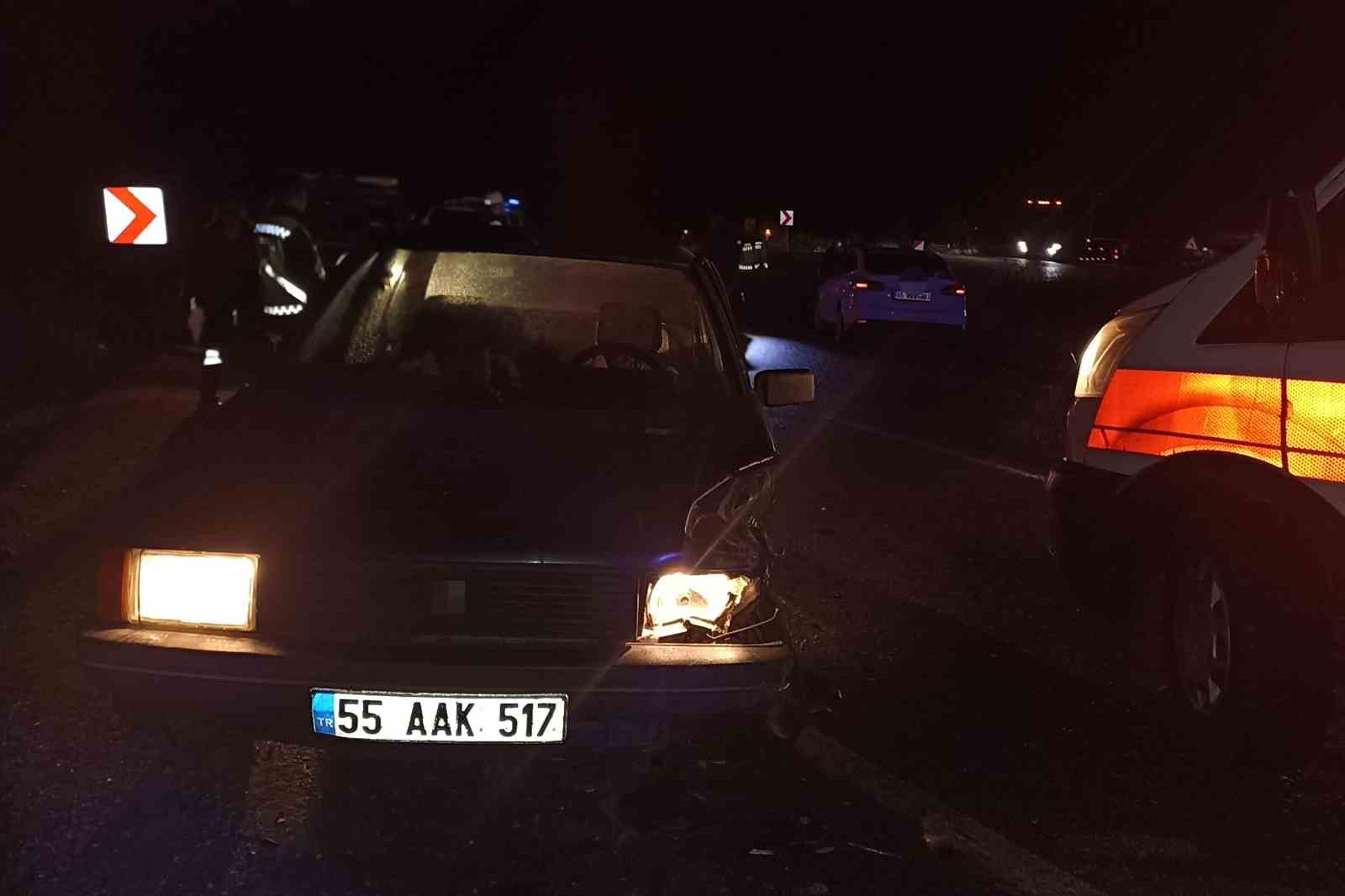 Samsun’da üç araç birbirine girdi: 3 yaralı