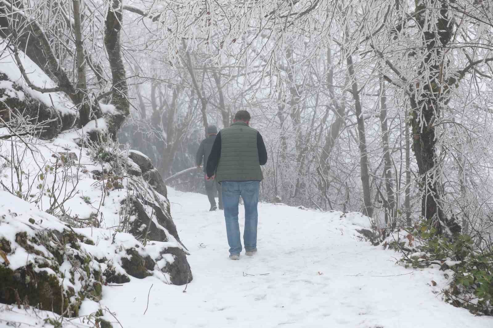 Keremali Yaylası’nda kış güzelliği