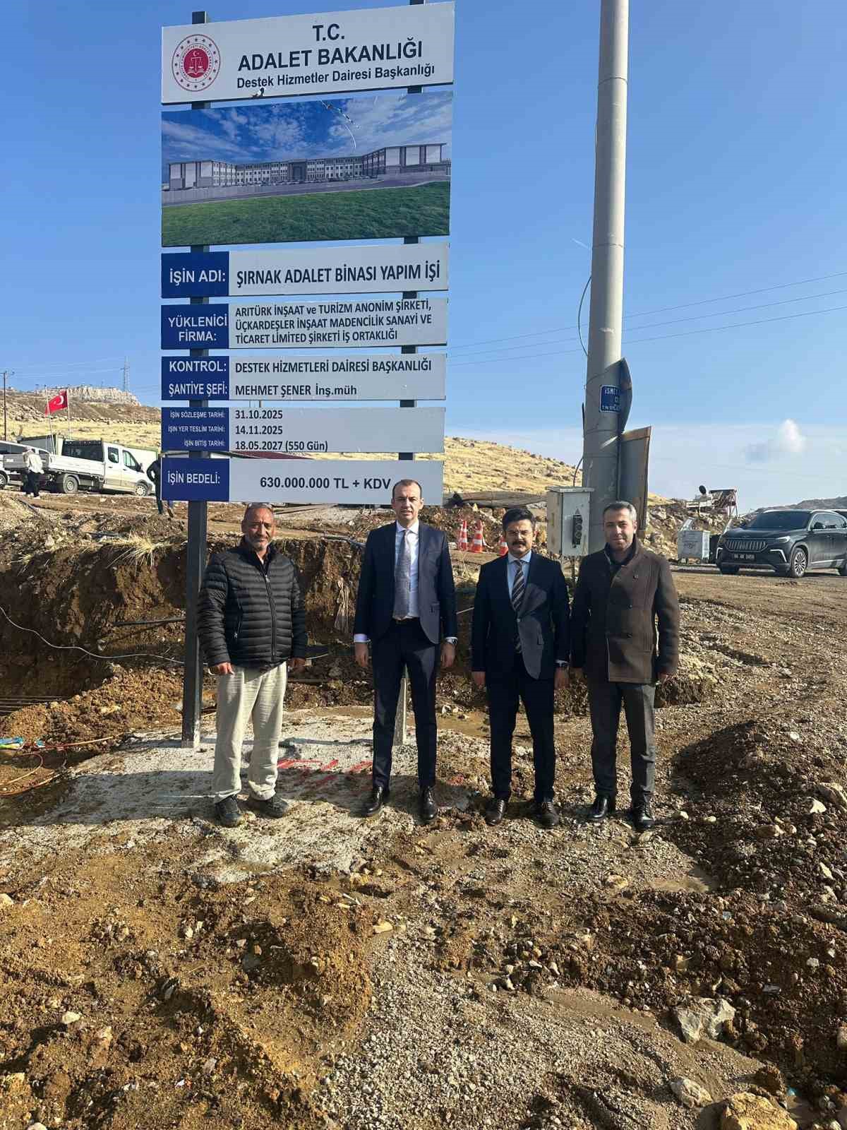 Şırnak&rsquo;ta yeni adliye binası i&ccedil;in saha incelemesi
