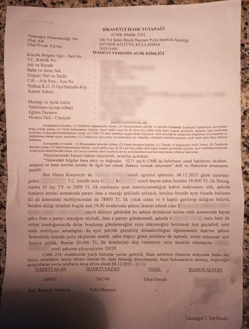 "Valilikte çalışıyorum" diyen kadının güven sağlayıp esnafı dolandırdığı iddiası