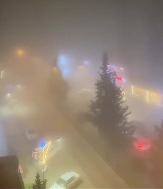 Kahta’da yoğun sis etkili oldu